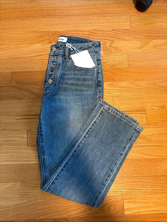 pistola Denim - pistola Blue High-Rise Button-Fly Jeans